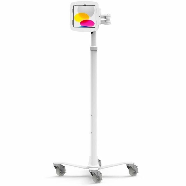 Compulocks Brands, Inc. Ipad 10.9  10th Gen Space Enclosure Medical Rolling Cart Extended Plus Hub White Online Hot Sale